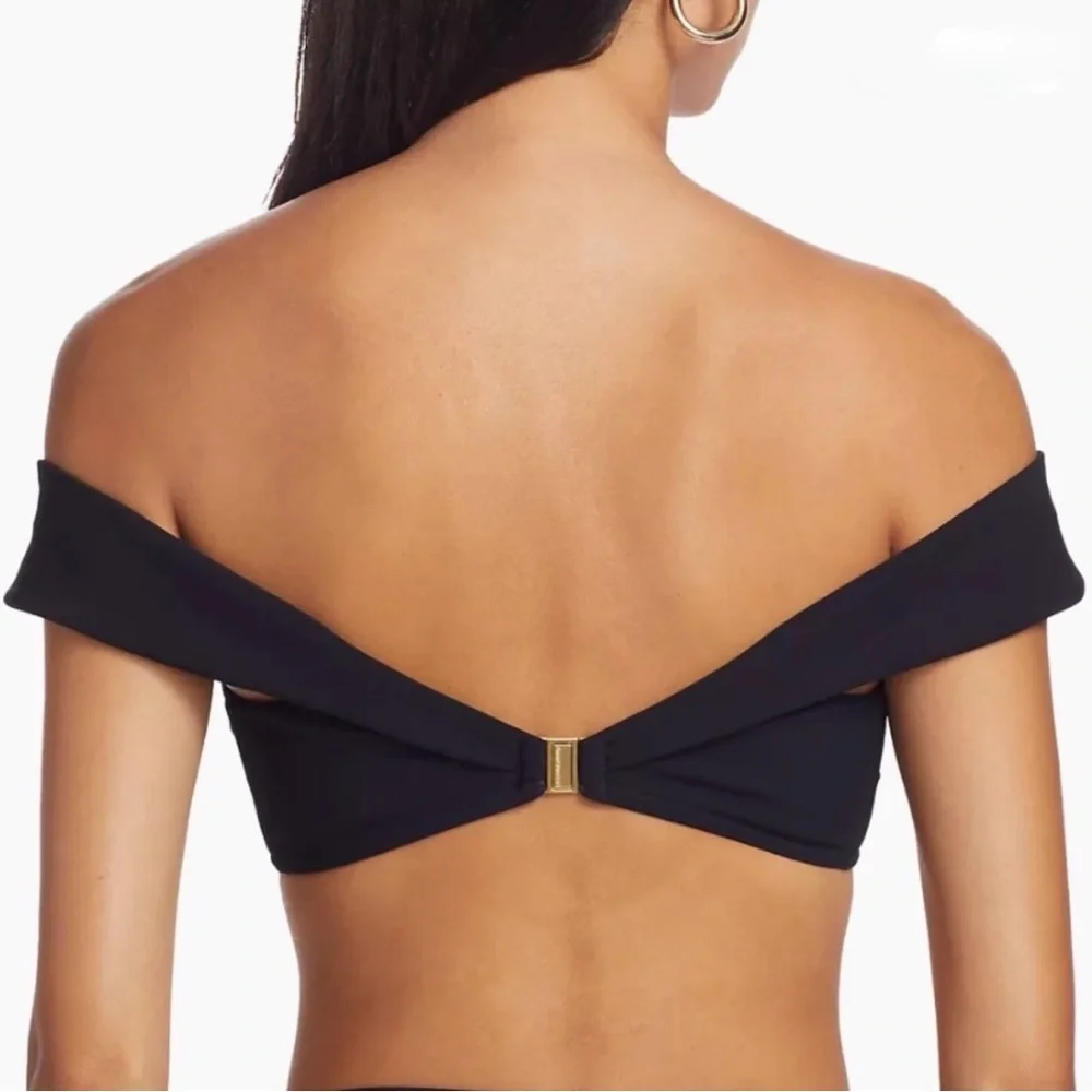 NWT Zimmermann Lexi Off Shoulder Sweetheart Neckline High-Waist Black Bikini Set - Picture 4 of 16